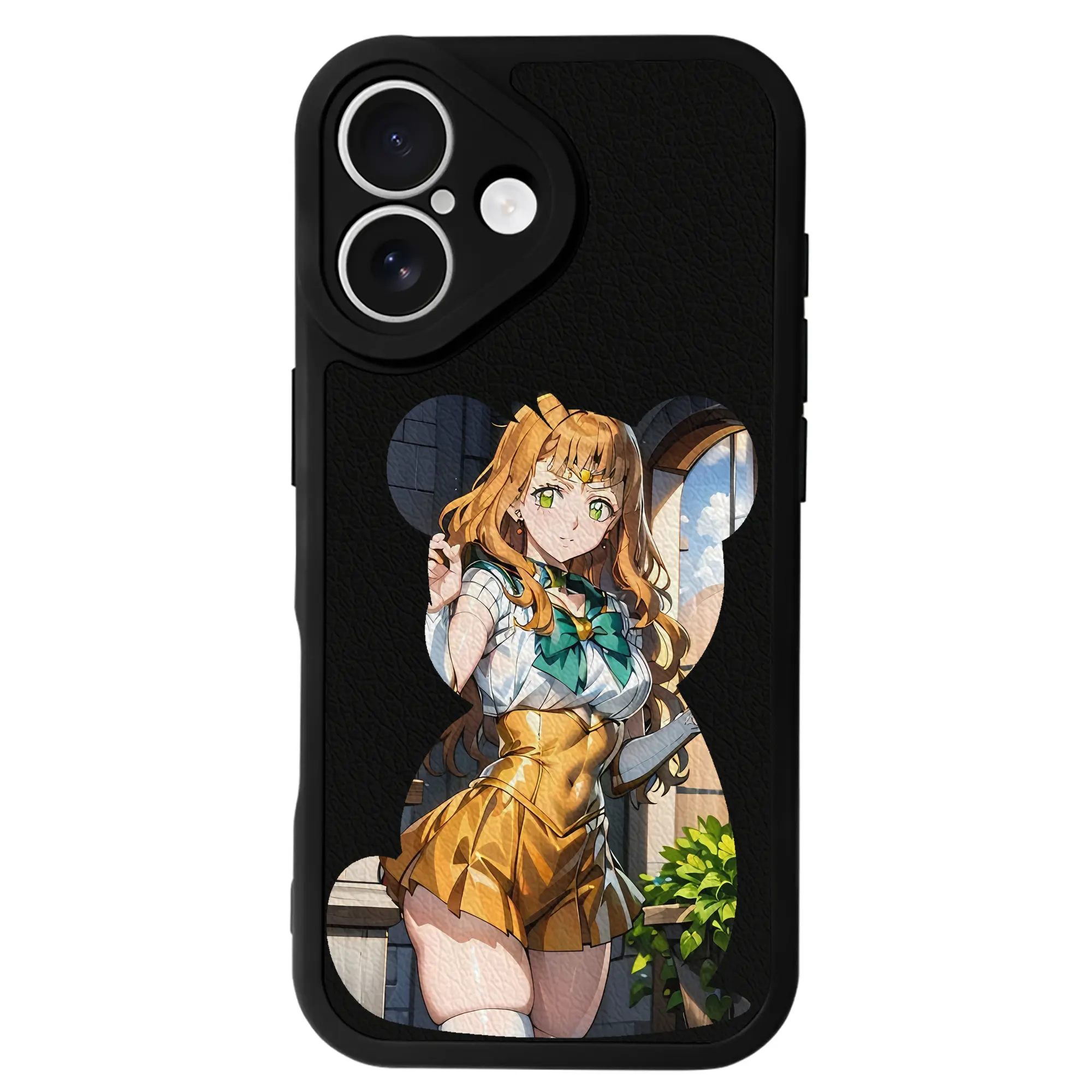 ブラッククローバー グッズ ミモザ・ヴァーミリオン - IPhone 16シリーズ対応 ・ シリコンスマホケース ・ レザー調 ・ 高精度フィット ・ 耐衝撃 ・ ワイヤレス充電対応 ・ 精密カット